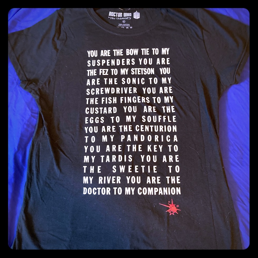 Her Universe Doctor Who Valentine’s Day shirt